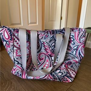 Stylish Paisley Tote Bag - Pink and Blue. Never used !